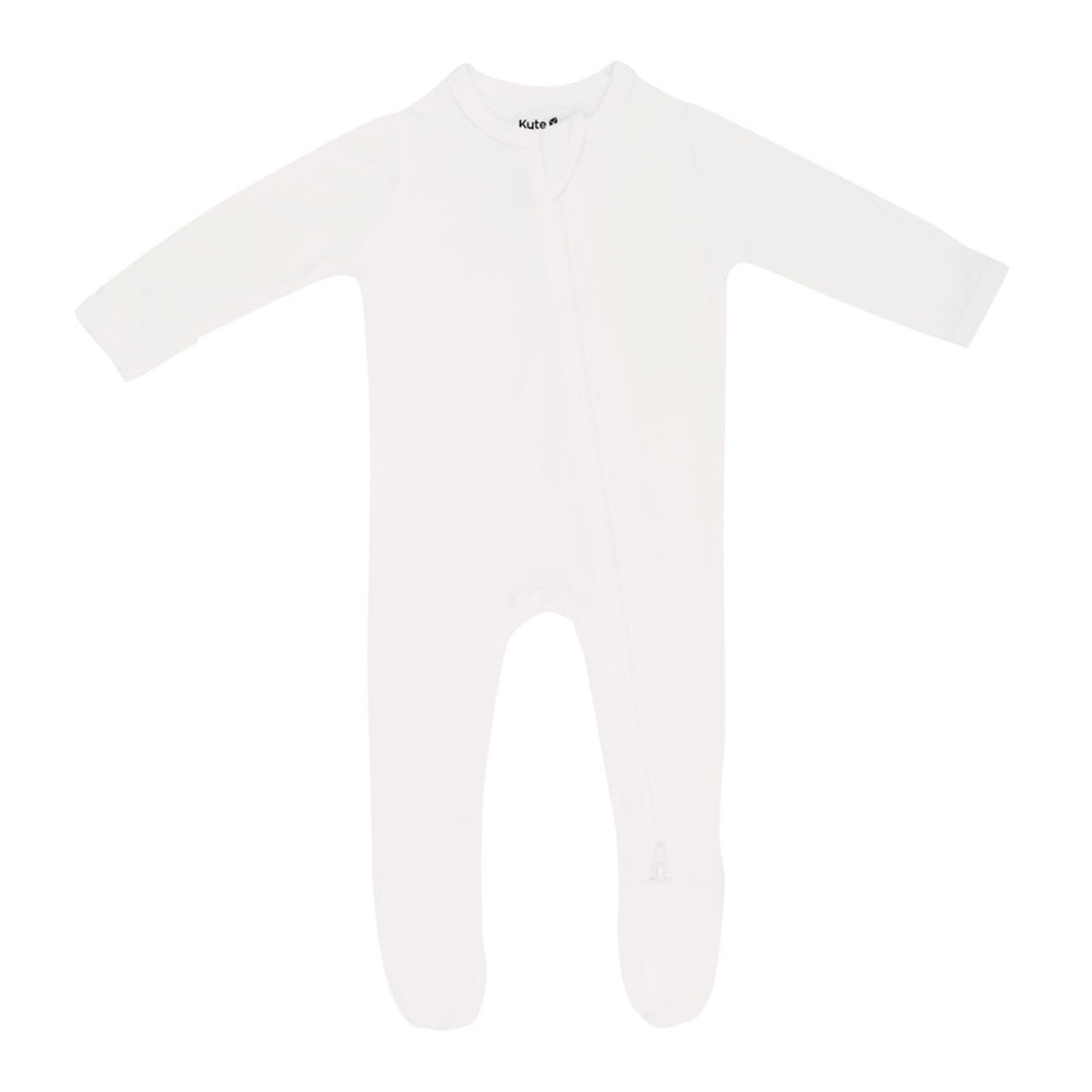 Kyte Baby Zippered White Footie